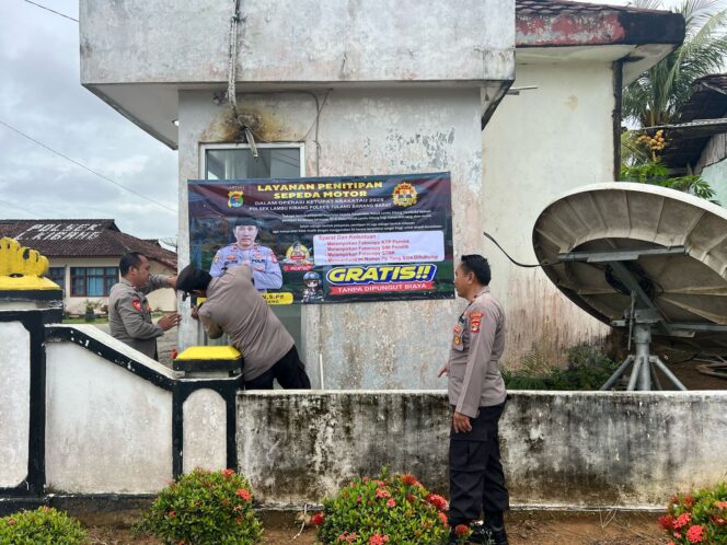 
					Polsek Lambu Kibang Pasang Banner Layanan Penitipan Kendaraan Untuk Pemudik Lebaran