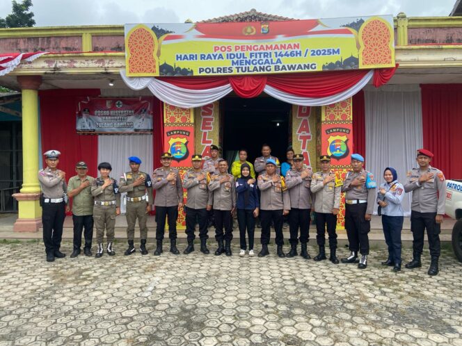 
					Kabag Ops Bersama PJU Polres Tulang Bawang Kunjungan Pos Operasi Ketupat Krakatau 2025
